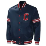 Midfield Cleveland Guardians Navy Satin Jacket