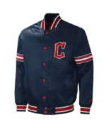 Midfield Cleveland Guardians Navy Satin Jacket