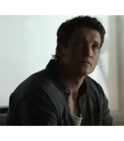 Miles Teller Spiderhead Black Denim Jacket