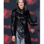 Millie Bobby Brown Stranger Things Premiere Black Leather Jacket