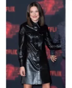 Millie Bobby Brown Stranger Things Premiere Black Leather Jacket