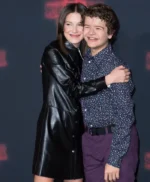Millie Bobby Brown Stranger Things Premiere Black Leather Jacket