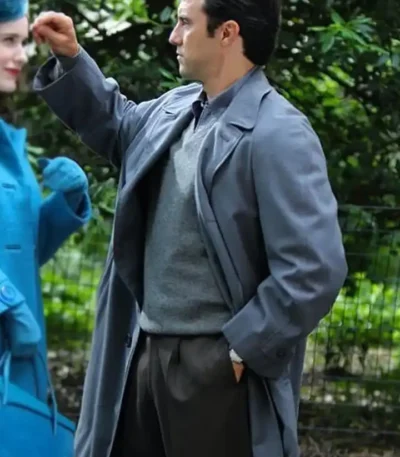 The Marvelous Mrs. Maisel Milo Ventimiglia Grey Cotton Coat