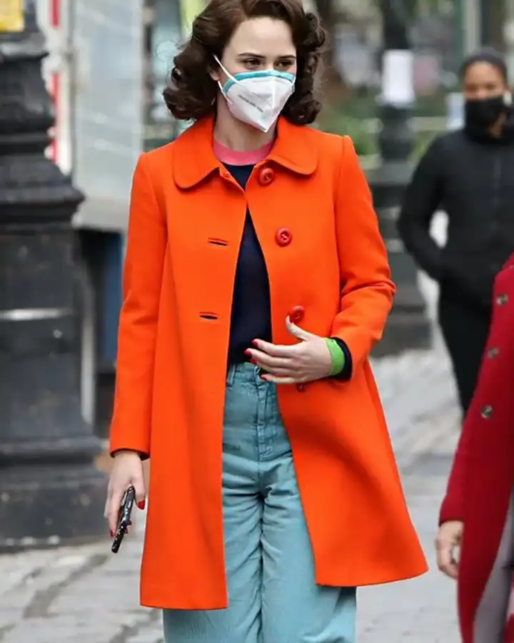 Miriam Maisel Orange Mid-Length Wool Coat Miriam Maisel Orange Mid-Length Wool Coat