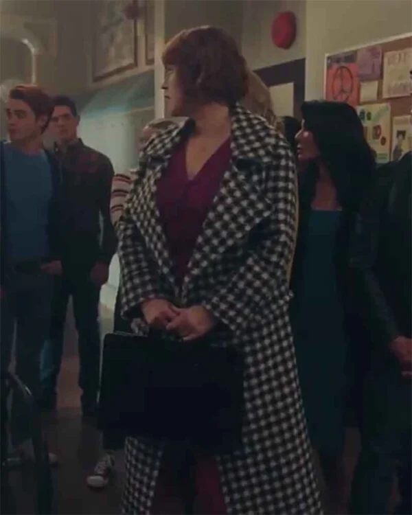 Molly Ringwald Riverdale Black and White Trench Coat