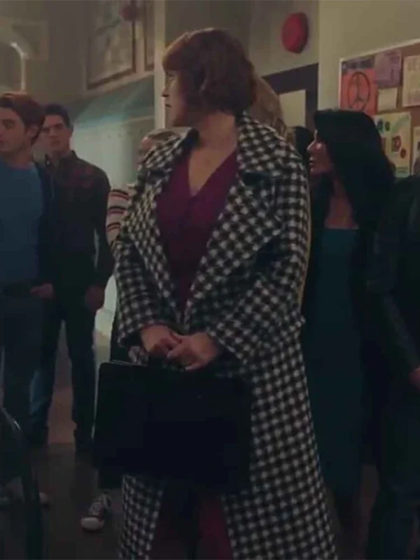 Molly Ringwald Riverdale Black and White Trench Coat