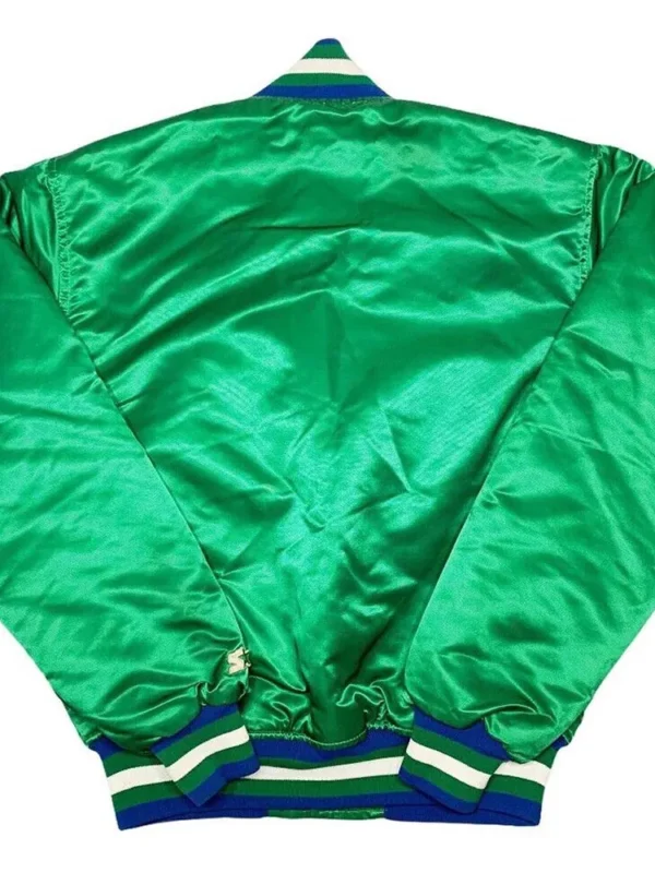 NBA Dallas Mavericks Green Satin Jacket