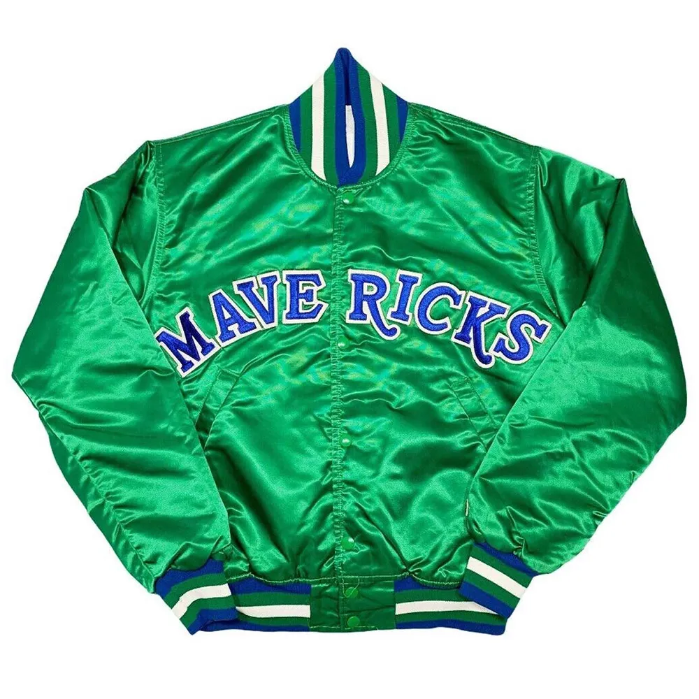NBA Dallas Mavericks Green Satin Jacket NBA Dallas Mavericks Green Satin Jacket