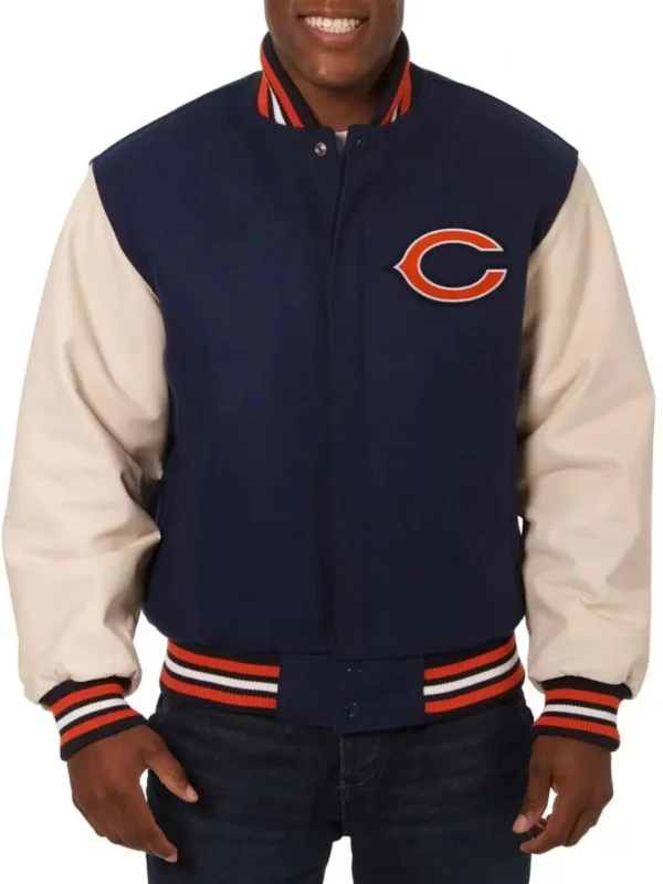 NFL Chicago Bears Varsity Navy Blue Jacket