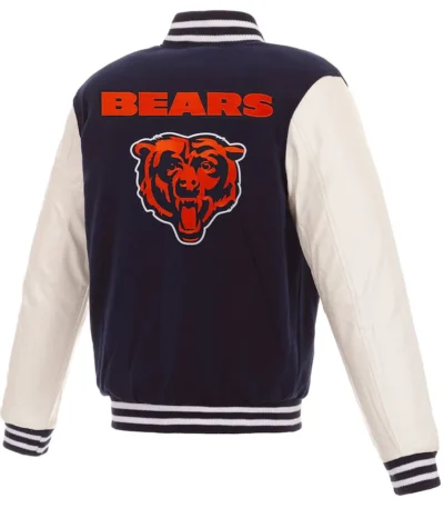 NFL Chicago Bears Varsity Navy and White Jacket