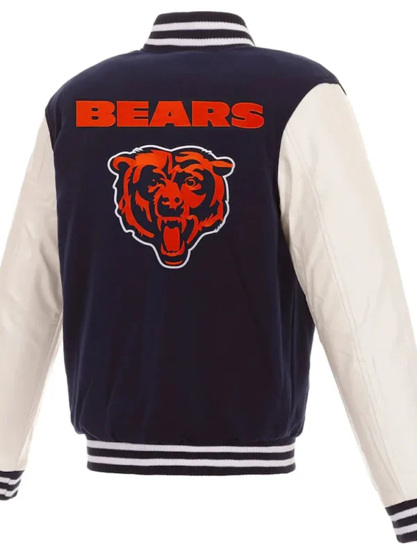 NFL Chicago Bears Varsity Navy and White Jacket