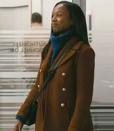 Naomi Howard Chicago Med S10 Brown Peacoat