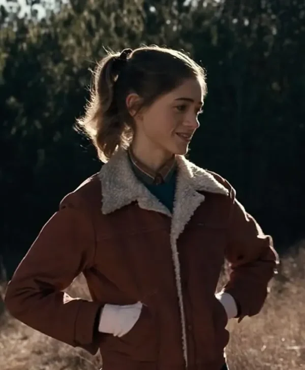 Stranger Things Nancy Wheeler Brown Sherpa Jacket