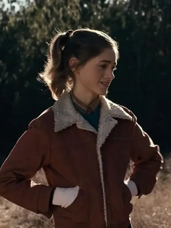 Stranger Things Nancy Wheeler Brown Sherpa Jacket