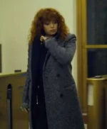 Natasha Lyonne Russian Doll Grey Wool Coat