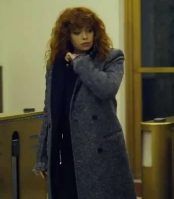 Natasha Lyonne Russian Doll Grey Wool Coat