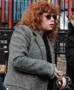 Natasha Lyonne Russian Doll Grey Wool Coat