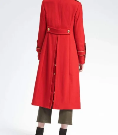 Nathalie Boltt Riverdale Red Long Trench Coat