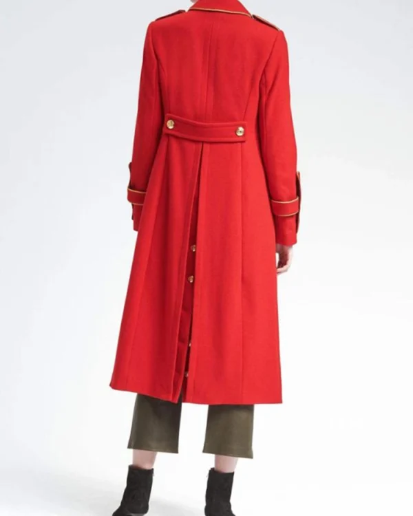 Nathalie Boltt Riverdale Red Long Trench Coat