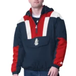 Navy Chicago Cubs Charger Half-Zip Pullover Jacket