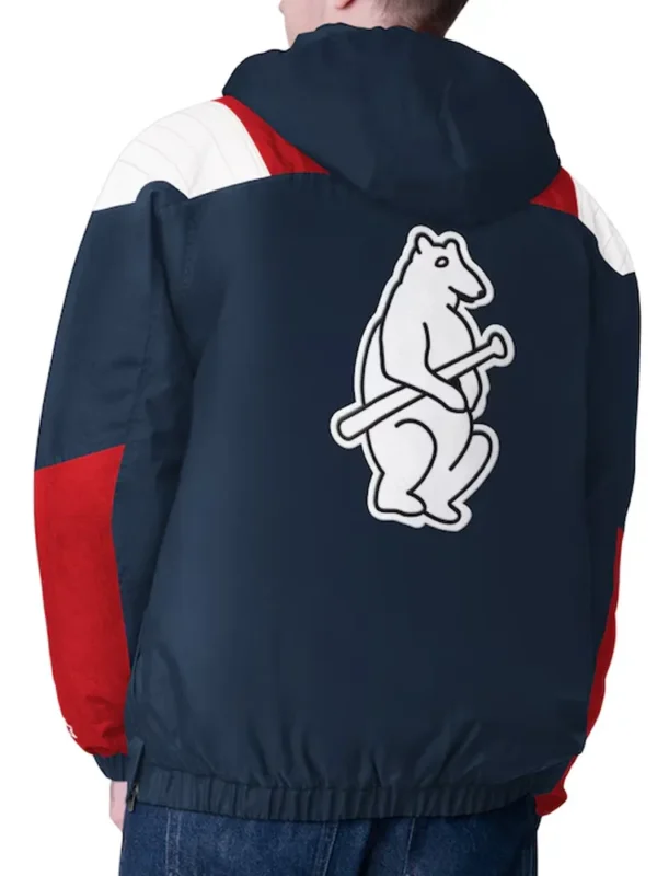 Navy Chicago Cubs Charger Half-Zip Pullover Jacket