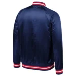 Navy Chicago Cubs Full-Snap Satin Jacket