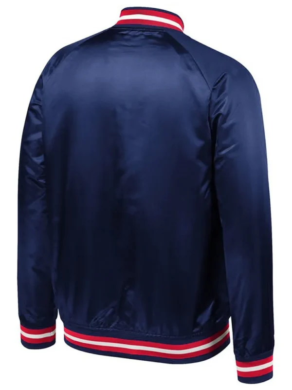 Navy Chicago Cubs Full-Snap Satin Jacket