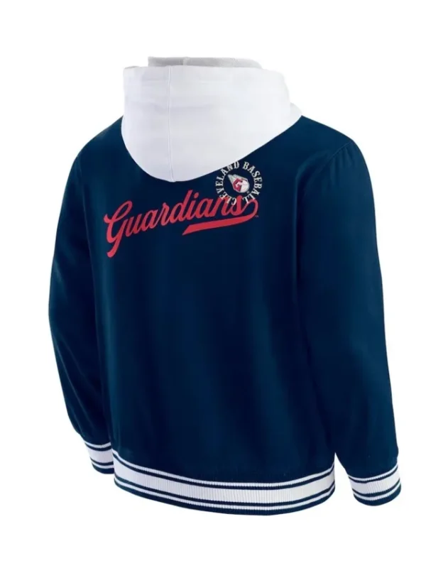 Cleveland Guardians Navy Cotton Hooded Jacket