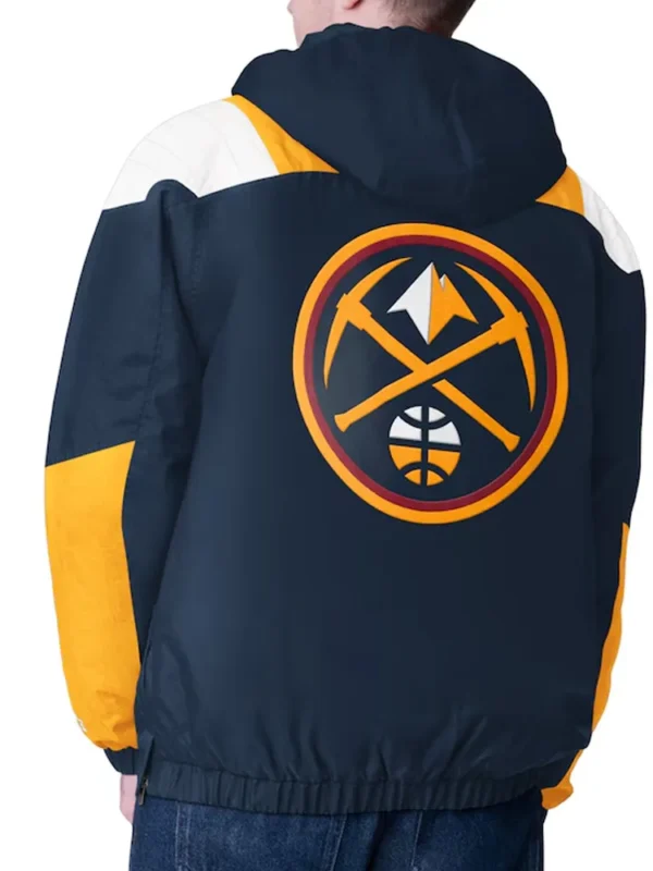 Navy/Gold Denver Nuggets Charger Half-Zip Pullover Jacket