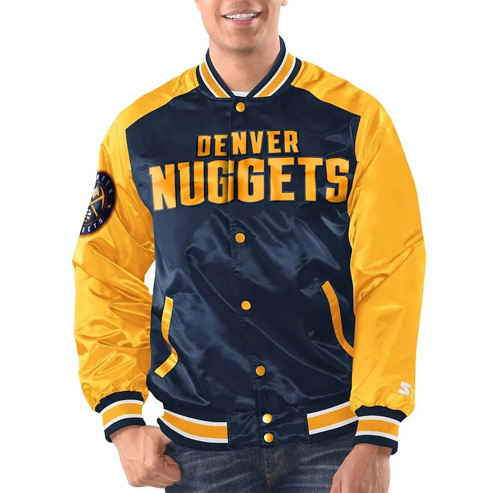 Navy/Gold Denver Nuggets Renegade Varsity Satin Jacket Navy/Gold Denver Nuggets Renegade Varsity Satin Jacket