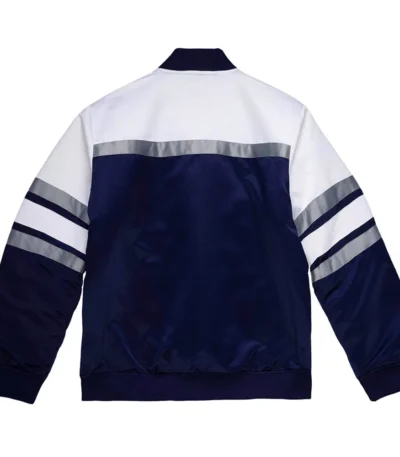 Navy-White Special Script Dallas Cowboys Satin Jacket