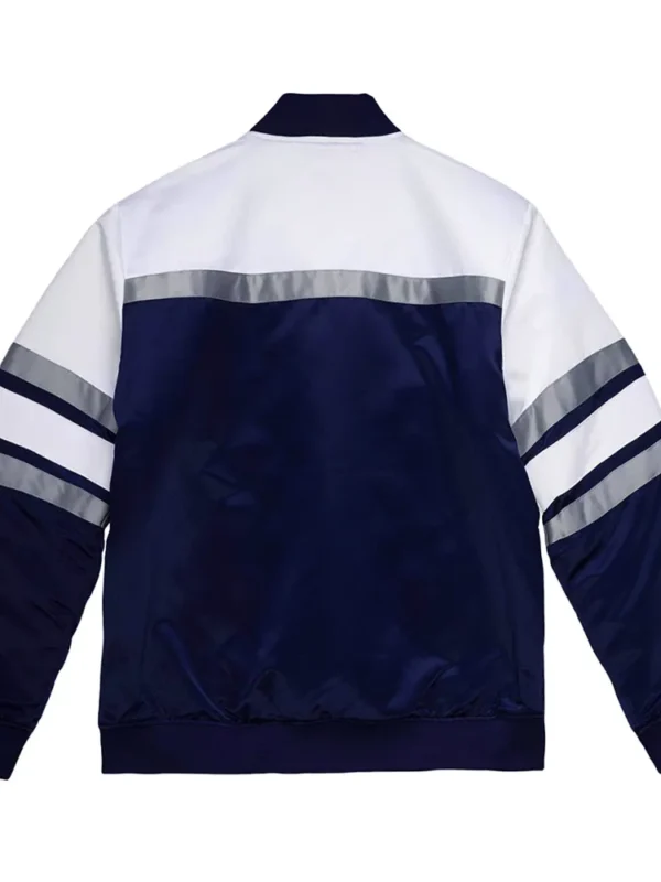 Navy-White Special Script Dallas Cowboys Satin Jacket