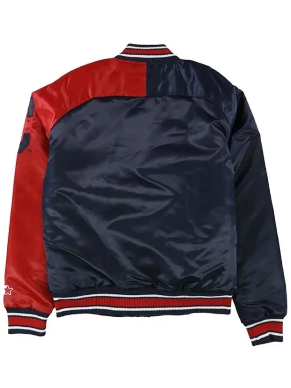 Cleveland Guardians Navy and Red Satin Jacket