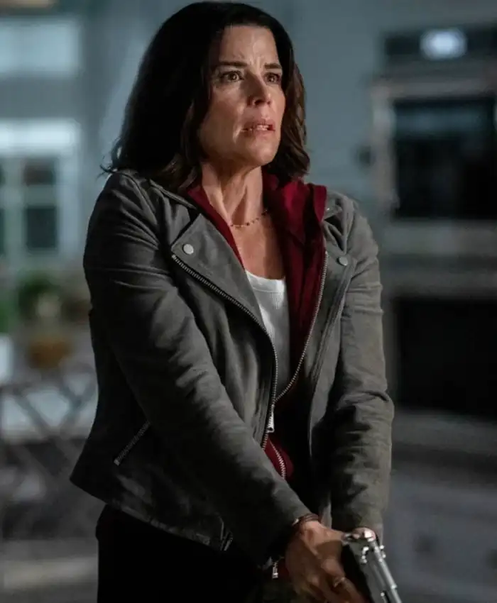 Neve Campbell Scream 7 Grey Suede Jacket Neve Campbell Scream 7 Grey Suede Jacket