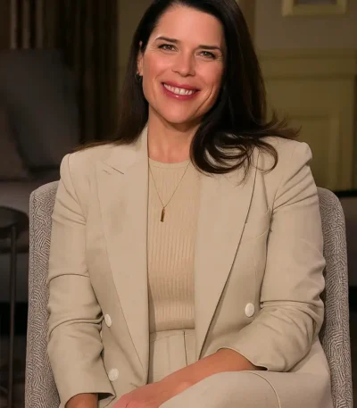 Neve Campbell Scream White Blazer Coat