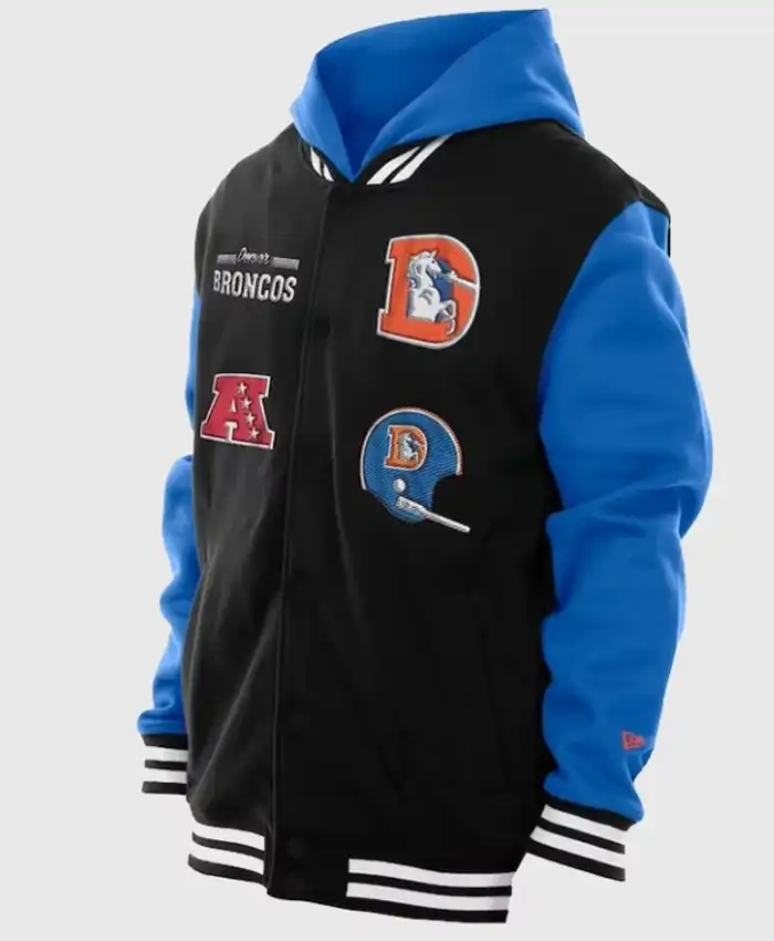 New Era Denver Broncos Hooded Jacket New Era Denver Broncos Hooded Jacket