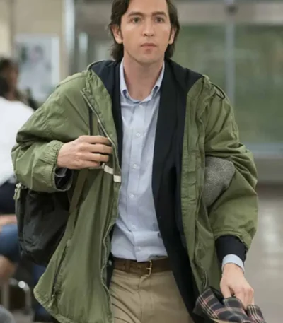Nicholas Braun Succession S03 Green Hooded Jacket