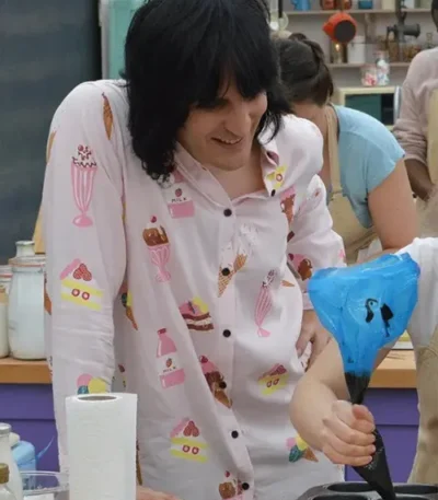 Noel Fielding Bake Off Tomato Printed Shirt