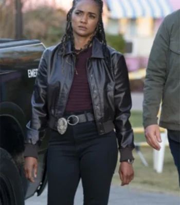 Nyla Harper The Rookie S07 Black Bomber Jacket