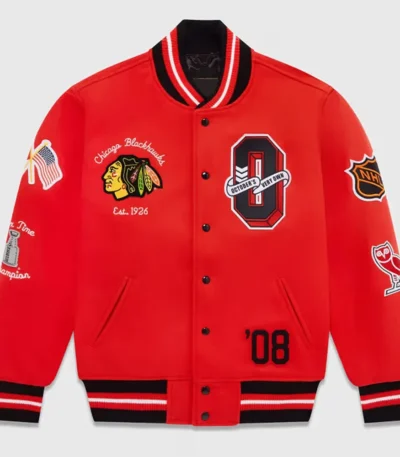 OVO Chicago Blackhawks Varsity Jacket