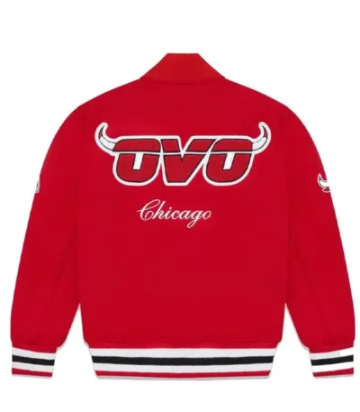 Ovo Chicago Bulls Varsity Red Wool Jacket