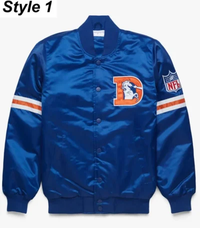 Ohio Denver Broncos Bomber Royal Blue Jacket