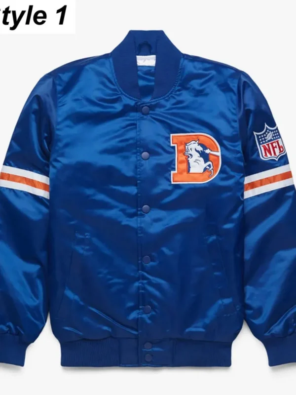 Ohio Denver Broncos Bomber Royal Blue Jacket