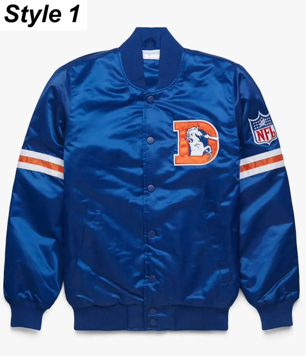 Ohio Denver Broncos Bomber Royal Blue Jacket Ohio Denver Broncos Bomber Royal Blue Jacket