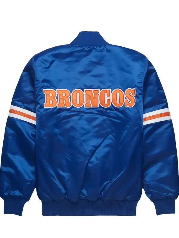 Denver Broncos Blue Satin Jacket