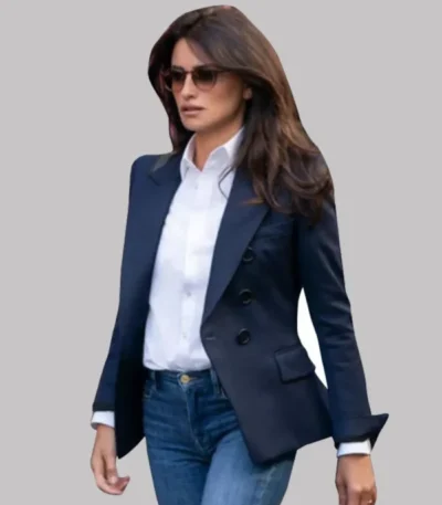 Penelope Cruz The 355 Graciela Rivera Blue Blazer Jacket