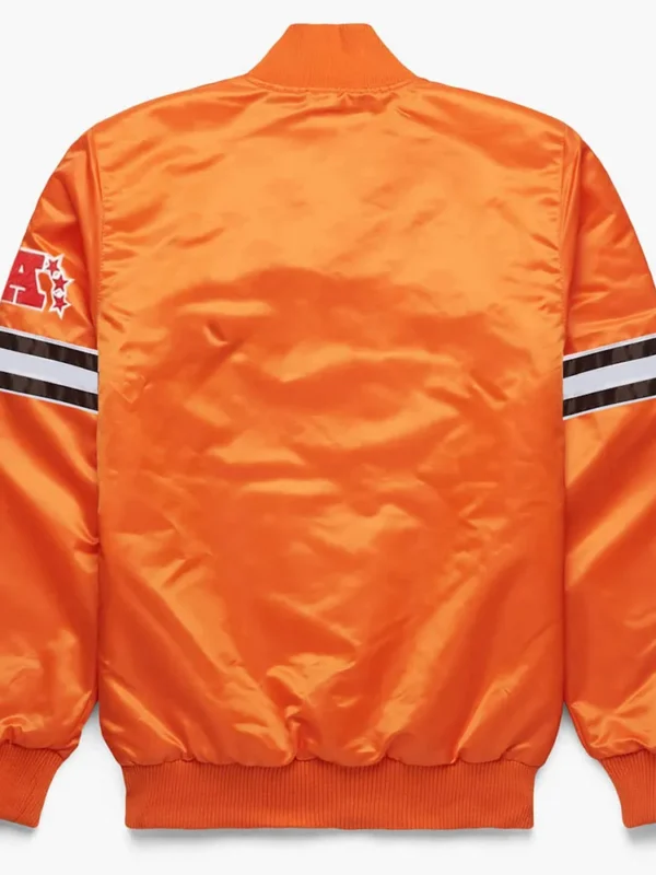 Pick and Roll Denver Broncos Orange Satin Jacket