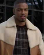 Power Book II Ghost 2 Bit Fur Brown Sherpa Jacket