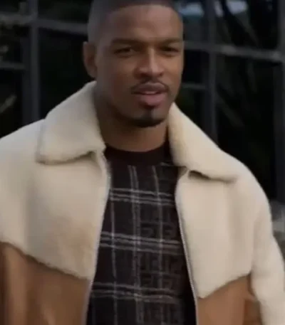 Power Book II Ghost 2 Bit Fur Brown Sherpa Jacket