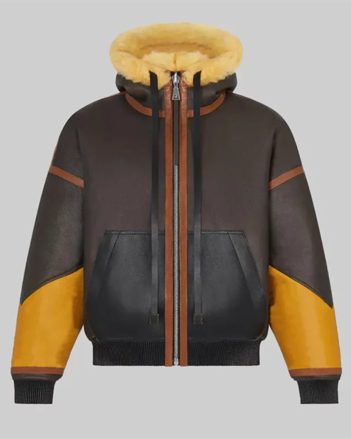 Power Book II Ghost Monet Brown Shearling Jacket Power Book II Ghost Monet Brown Shearling Jacket